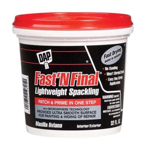 DAP Fast 'N Final Ready to Use White Lightweight Spackling Compound 32 oz
