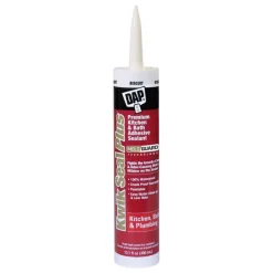 DAP Kwik Seal Plus Biscuit Siliconized Latex Kitchen and Bath Adhesive Caulk 10.1 oz. (Pack of 12)
