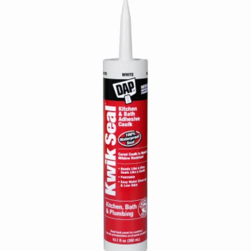 DAP Kwik Seal White Acrylic Latex Kitchen and Bath Adhesive Caulk 10.1 oz.