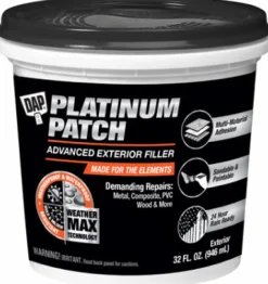 Dap Platinum Patch White Raw Building Material Advanced Exterior Filler 32 fl. oz.