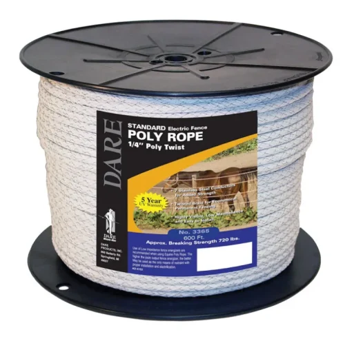 Dare 6 in. D X 600 in. L White Twisted Poly Rope