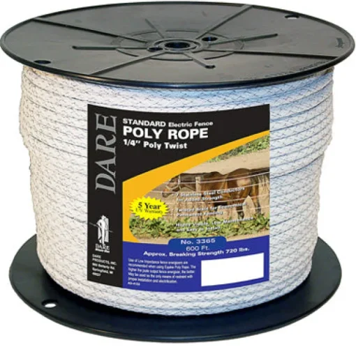 Dare 6 in. D X 600 in. L White Twisted Poly Rope