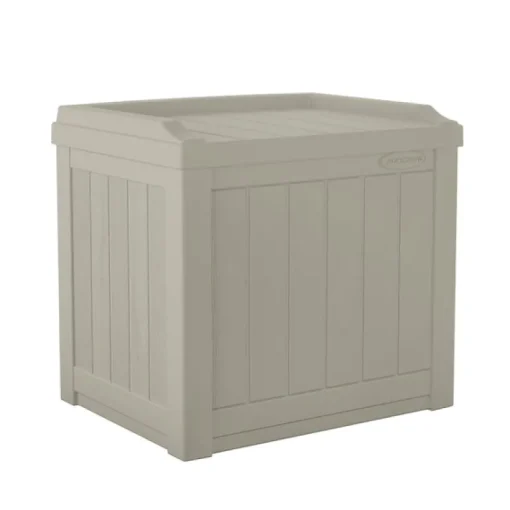 DECK BOX W/SEAT BROWN
