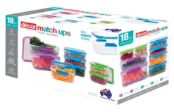 Decor Match-ups Assorted Colors Plastic Food Storage Container Set