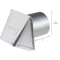 DeFlect-O 7 in. Dia. Aluminum Wall Cap With Damper