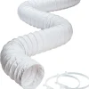 Deflect-O 8 ft. L X 3 in. D White Vinyl Hose