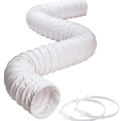Deflect-O 8 ft. L X 3 in. D White Vinyl Hose