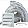 Deflect-O 8 in. D Silver/White Aluminum/Plastic Dryer Vent Kit