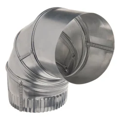 Deflect-O 4 in. D Silver/White Aluminum 90 Degree Dryer Connector Elbow