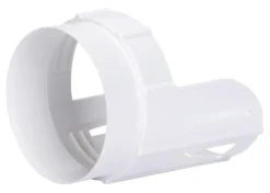Deflect-O 4 in. D White Aluminum Duct Connector Plus Protector
