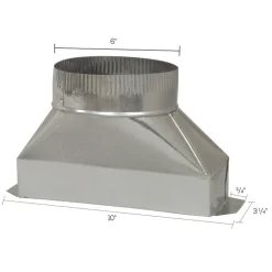 Deflect-O 6 in. D X 10 in. L Galvanized Steel Duct