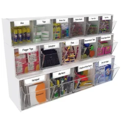 Deflect-O 6.5 in. H x 23.6 in. W x 5.25 in. D Stackable Craft Bin (Pack of 6)