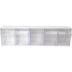 Deflect-O 6.5 in. H x 23.6 in. W x 5.25 in. D Stackable Craft Bin (Pack of 6)