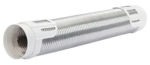 Deflect-O 96 in. L X 4 in. D Silver/White Aluminum Dryer Vent Kit