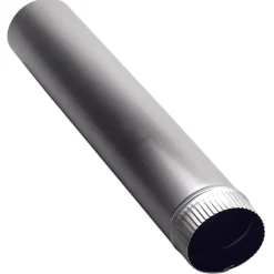 Deflect-O 60 in. L X 4 in. D Silver Aluminum Vent Pipe