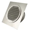 Deflect-O 4 in. W x 4 in. L Silver Aluminum Eave Vent (Pack of 6)
