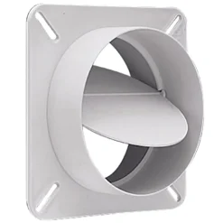 Deflect-O 4 in. W X 5 in. L White Plastic Back Draft Damper