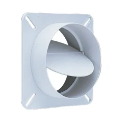 Deflect-O 4 in. W X 5 in. L White Plastic Back Draft Damper