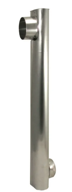 Deflect-O Aluminum Silver/White Oval Adjustable Skinny Duct 4.875 Dia. x 27 to 48 L in.