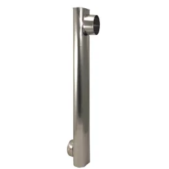 Deflect-O Aluminum Silver/White Oval Adjustable Skinny Duct 4.875 Dia. x 27 to 48 L in.