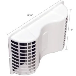 Deflect-O Aluminum/Plastic Silver/White Under Eave Dryer Vent 4 Dia. x 7 H x 10.12 L in.