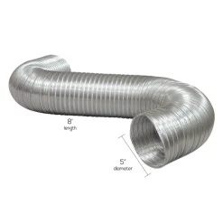 Deflect-O Jordan 96 in. L x 5 in. Dia. Black/Silver Aluminum Dryer and Vent Hose (Pack of 5)