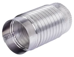 Deflect-O Jordan 24 in. L X 4 in. D Silver/White Aluminum Duct Connector