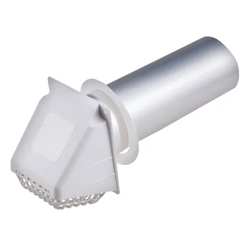 Deflect-O Jordan 11 in. L X 4 in. D Silver/White Aluminum Vent Dryer Hood