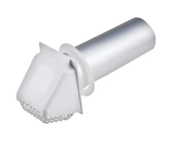 Deflect-O Jordan 11 in. L X 4 in. D Silver/White Aluminum Vent Dryer Hood