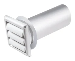 Deflect-O Jordan 12 in. L x 4 in. Dia. White Aluminum Dryer Vent Kit (Pack of 6)