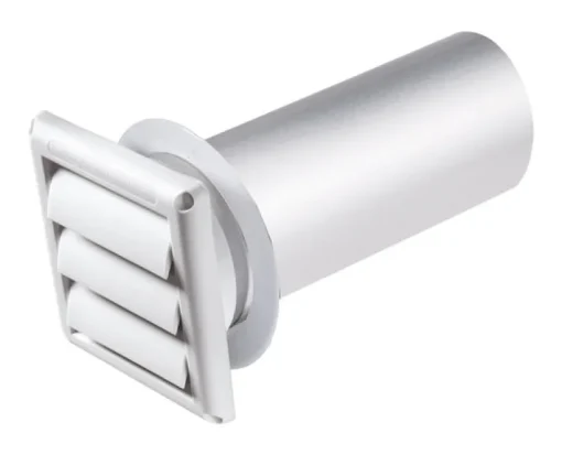 Deflect-O Jordan 12 in. L x 4 in. Dia. White Aluminum Dryer Vent Kit (Pack of 6)