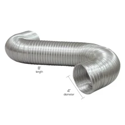 Deflect-O Jordan 96 in. L x 4 in. Dia. Black/Silver Aluminum Dryer and Vent Hose (Pack of 9)