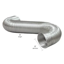 Deflect-O Jordan 28 in. L x 8 in. Dia. Black/Silver Aluminum Dryer and Vent Hose (Pack of 4)