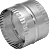 Deflect-O Jordan 3 in. L x 3 in. Dia. Silver/White Aluminum Duct Connector (Pack of 12)