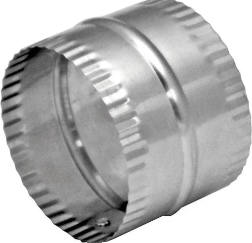 Deflect-O Jordan 3 in. L x 3 in. Dia. Silver/White Aluminum Duct Connector (Pack of 12)