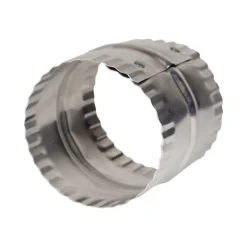 Deflect-O Jordan 3 in. L x 3 in. Dia. Silver/White Aluminum Duct Connector (Pack of 12)