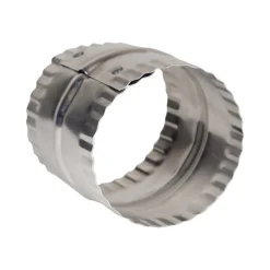 Deflect-O Jordan 3 in. L x 3 in. Dia. Silver/White Aluminum Duct Connector (Pack of 12)