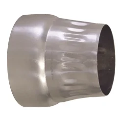 Deflect-O Jordan 4 in. L x 4 in. Dia. Silver/White Aluminum Increaser/Reducer (Pack of 12)