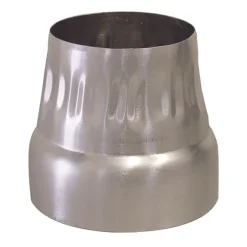 Deflect-O Jordan 4 in. L x 4 in. Dia. Silver/White Aluminum Increaser/Reducer (Pack of 12)