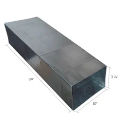 Deflect-O Jordan Silver Galvanized Steel Rectangular Indoor Duct 24 L x 1 W in. (Pack of 6)