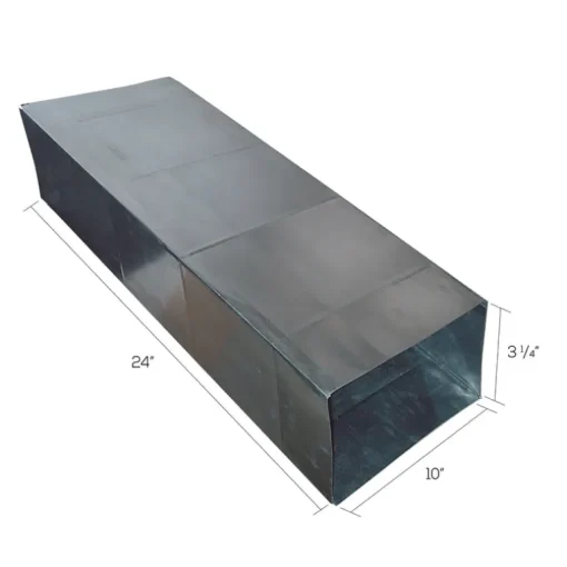 Deflect-O Jordan Silver Galvanized Steel Rectangular Indoor Duct 24 L x 1 W in. (Pack of 6)