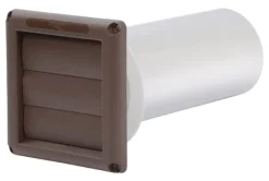 Deflect-O Supurr Vent 11 in. L X 4 in. D Brown Aluminum Vent Dryer Hood