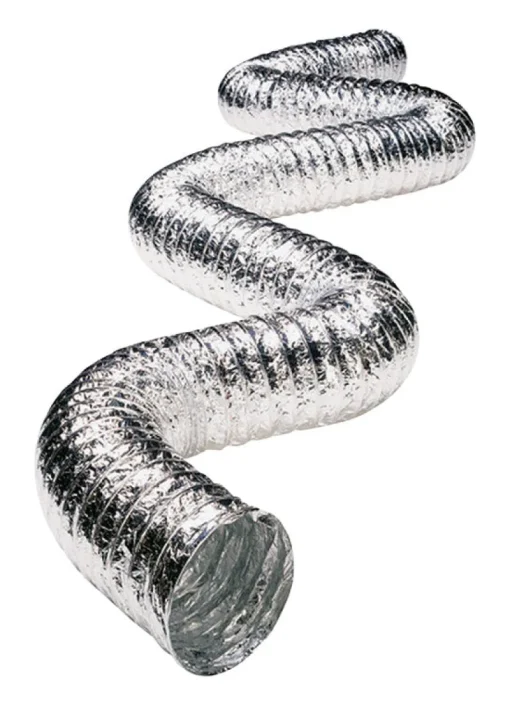 Deflect-O Supurr-Flex 20 ft. L x 4 in. Dia. Silver Aluminum Dryer Transition Duct