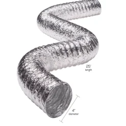 Deflect-O Supurr-Flex 300 in. L X 4 in. D Silver Aluminum Dryer Transition Duct