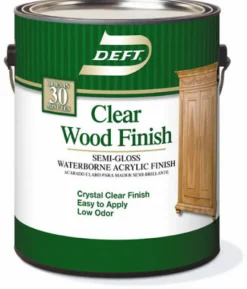 Deft Semi-Gloss Clear Water-Based Acrylic Finish and Sealer 1 gal. (Pack of 4)