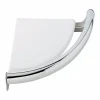 Delta 8-1/2 in. L Polished Chrome Stainless Steel Corner Shelf with Assist Bar
