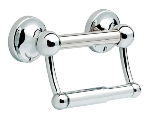 Delta 5 in. L Polished Chrome Stainless Steel Toilet Paper Holder with Assist Bar