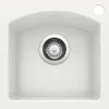 Diamond Bar Sink Dual Mount - White