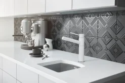 Diamond Bar Sink Dual Mount - Metallic Gray