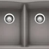 Diamond Equal Double Bowl - Metallic Gray